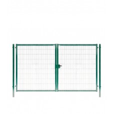 Ворота распашные 2030x3500 мм ячейка 55х200 мм зеленый RAL 6005 Grand Line