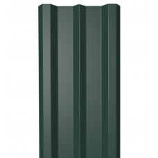 Евроштакетник односторонний 0,4 мм 100х1500 мм зеленый RAL 6005