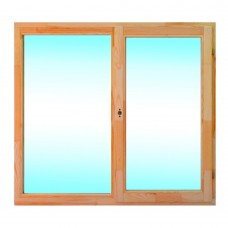 Окно деревянное 1000х1170х45 мм 2 створки левая глухая, правая поворотная