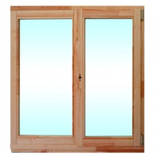 Окно деревянное 1160х1170х60 мм 2 створки поворотные
