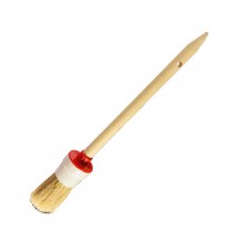 Кисть круглая натуральная щетина деревянная ручка 30 мм