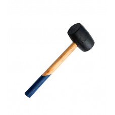 Киянка резиновая черная 750 гр деревянная ручка