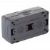 Блок (выключатель двухклавишный и розетка с крышкой) Makel о/у IP55 серый
